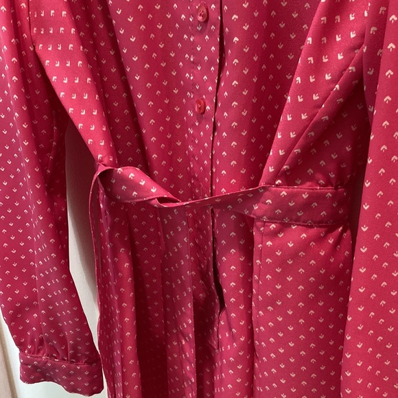 Vintage 1970s Schrader Sport  geometric Dot shirt Dress 14 16 - Picture 5 of 13